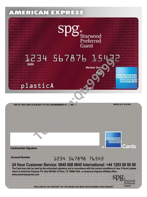 American Express Starwood Preferred Guest Card美国运通SPG卡PS/PSD模板