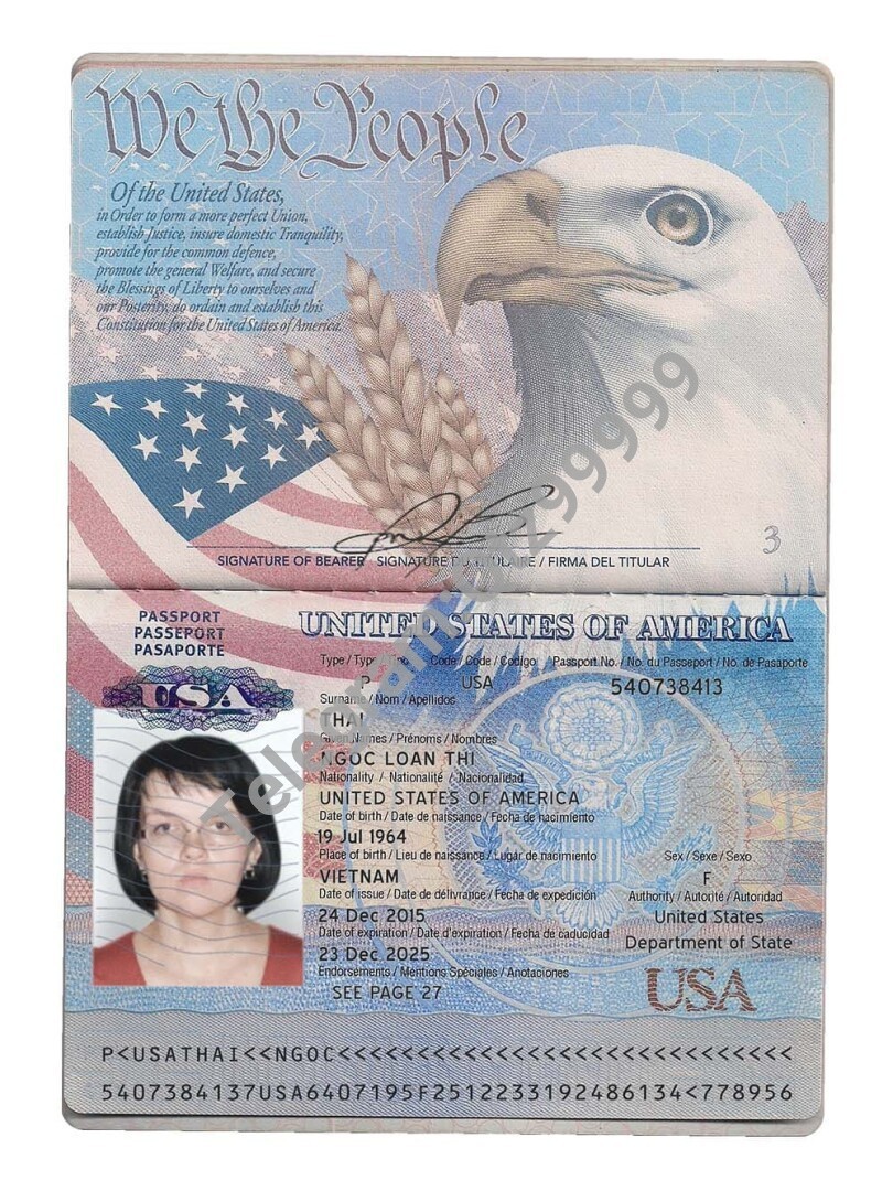 北美|USA Passport美国护照PSD/photoshop/PS模板（护照本V1） 高清原件/PDF/PSD下载 - 地址证明风控解除