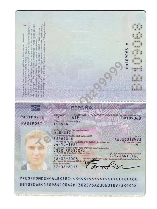 欧盟|Spain Passport西班牙护照PSD/photoshop/PS模板