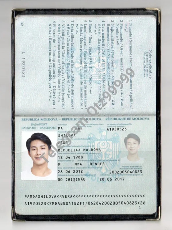东欧|小国|Moldova Passport摩尔多瓦老版护照PSD/photoshop/PS模板