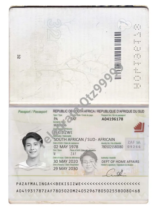 非洲 South Africa Passport南非护照 PSD （V1版预览图